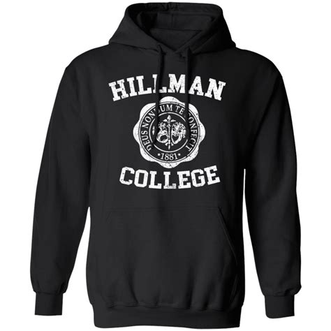 Hillman College sweatshirt, t-shirt, ladies tee