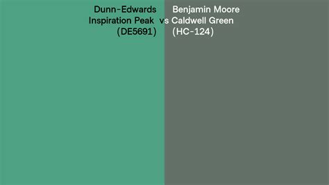 Dunn Edwards Inspiration Peak De Vs Benjamin Moore Caldwell Green