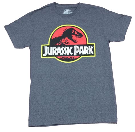 Jurassic Park Mens T Shirt Classic Crisp Logo Image Ebay