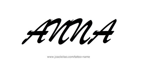 Anna Name Tattoo Designs