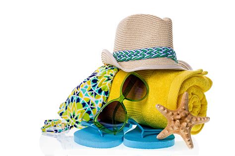 Beach Items Collection Stock Photo - Download Image Now - iStock