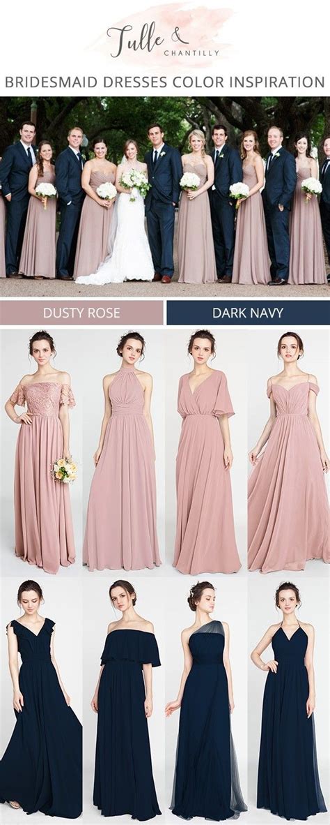 Bridesmaid Dresses In Different Colors And Styles