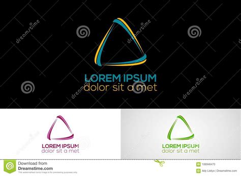 Abstract Line Triangle Logo Stock Illustration Illustration Of