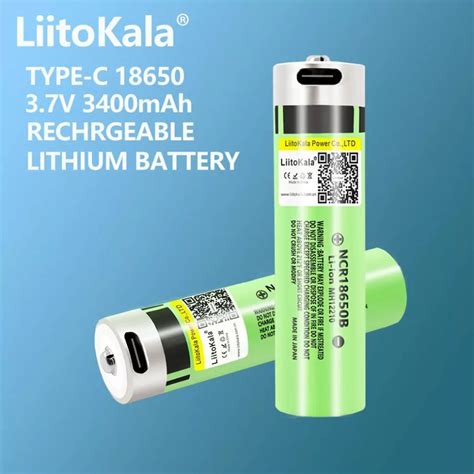 ᐉ Акумулятор Liitokala Lii Usb 34b 18650 Li Ion із захистом 3400 Mah Зелений • Краща ціна в