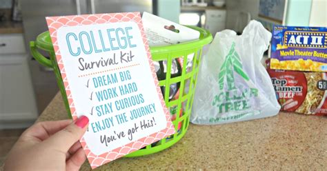 Dollar Tree Diy College Survival Kit And Free Printable Card Hip2save