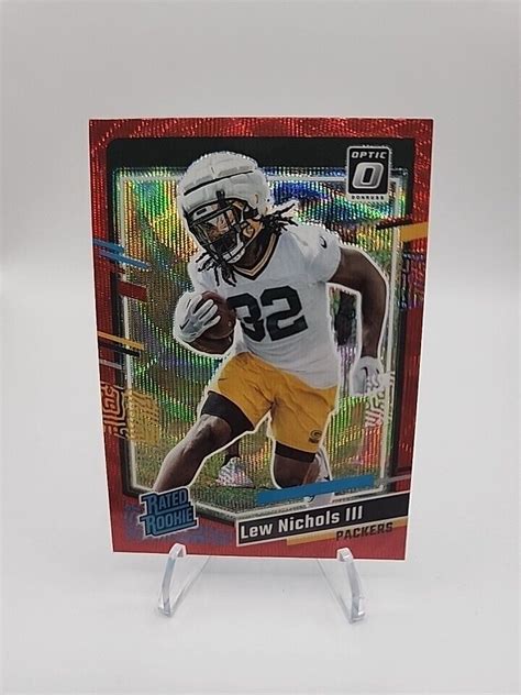 2023 DONRUSS OPTIC PREVIEW LEW NICHOLS III RATED ROOKIE RED WAVE