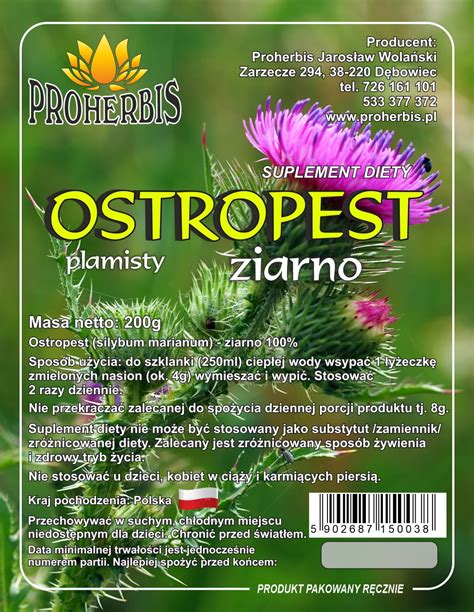 Ostropest Plamisty Ziarno G Proherbis