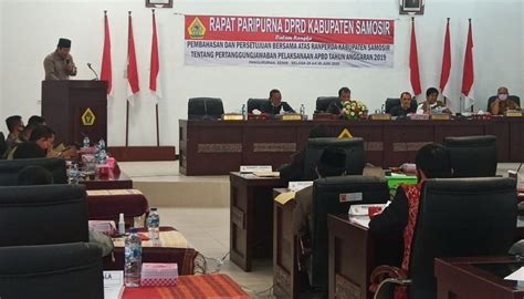 DPRD Samosir Menggelar Rapat Bahas Ranperda Pertanggungjawaban