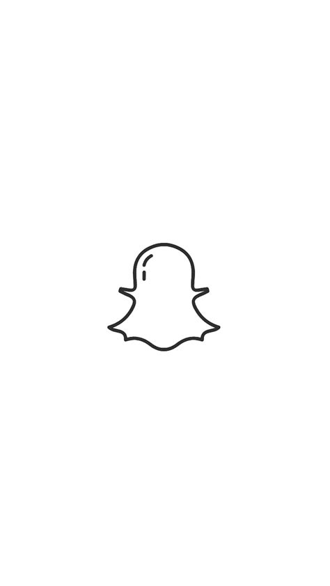 Snapchat Logo Aesthetic Black And White