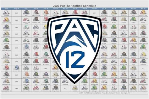 2023 Pac-12 Football Helmet Schedule