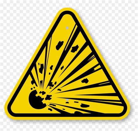 Iso Explosive Material Warning Sign Symbol Explosive Warning Sign