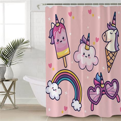 Personalized Dreaming Unicorn Shower Curtain Unilovers