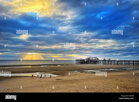 Blackpool North Pier At Sunset Stock Photo Alamy