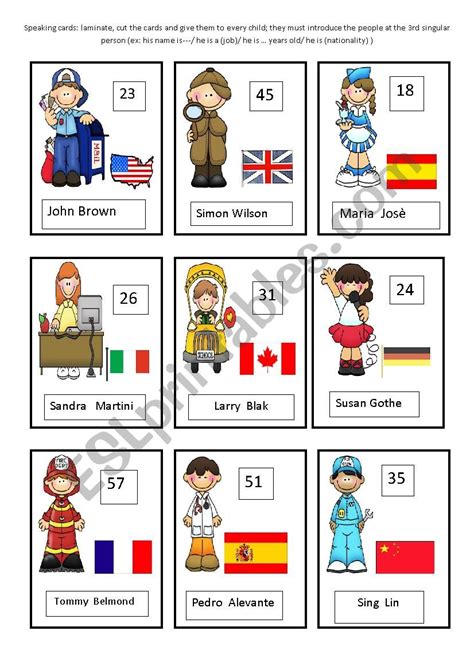 Jobs Speaking Cards Part Esl Worksheet By Maestralidia