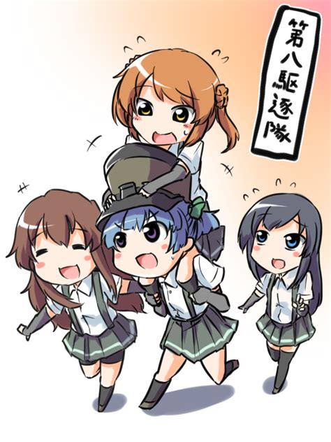 Safebooru 4girls Arashio Kantai Collection Arm Warmers Asashio