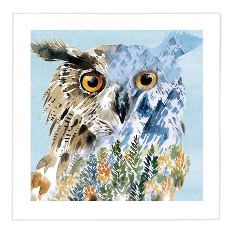 Owl Print Owl Ts Owl Wall Art Animal Print Bird Etsy Uk