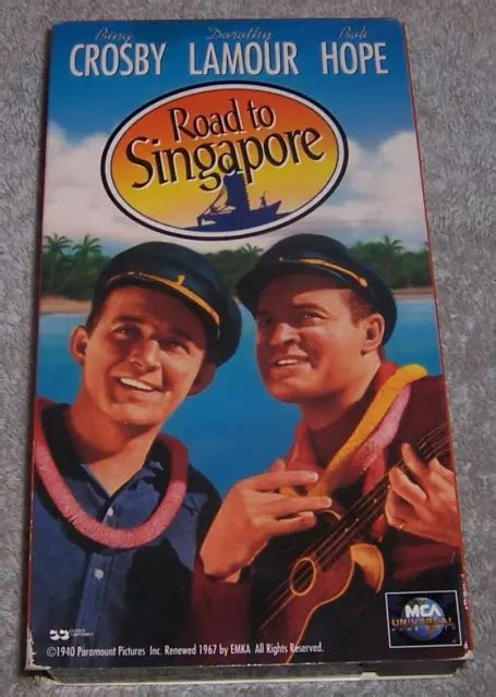 ROAD TO SINGAPORE VHS Video Bing Crosby Dorothy LaMour Bob Hope EUR 1