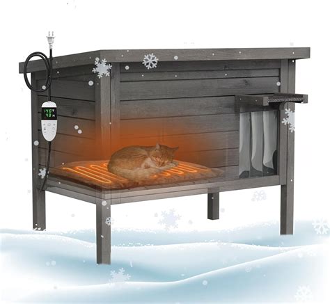 Gdlf Outdoor Feral Cat House Heated Cat House With 100