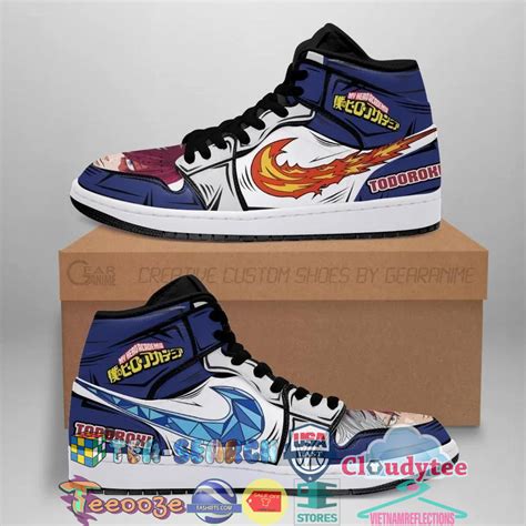 Shoto Todoroki Skill My Hero Academia Air Jordan High Top Sneaker Shoes