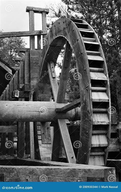 One Of The Waterwheel Attached To The Saugus Iron Works Slitting House