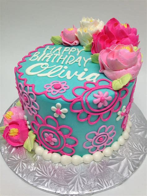 Pin By Carrie Recker On Cakes Buttercream Birthday Cake Birthday Cake With Flowers Cake