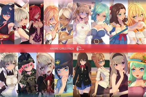 Anime Girls Pack Characters Unity Asset Store