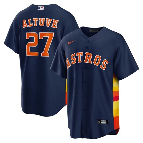 Nike Men S Nike Jose Altuve Navy Houston Astros Alternate Replica