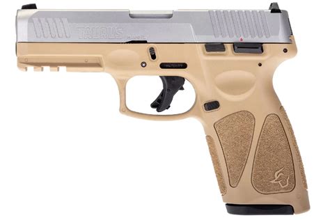 Taurus G3 9mm Striker Fired Pistol With Tan Frame And Matte Stainless Slide Sportsman S