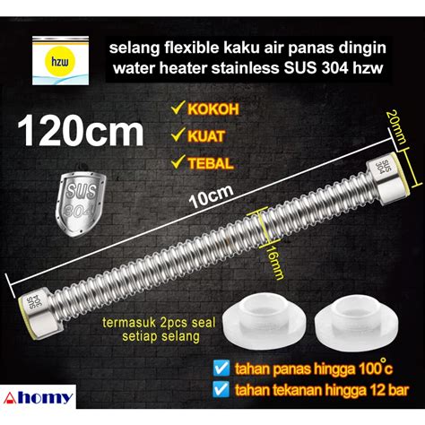 Rigid Flexible Hose Cm Fh H Stainless Steel Sus Hot Water Heater Hzw Shopee Philippines