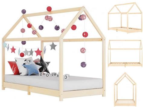 vidaXL Kinderbett Kinderbett mit Himmel Kinderbett-Gestell Himmelbett ...