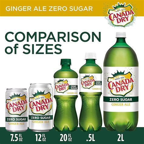 Canada Dry Zero Sugar Ginger Ale Soda Fl Oz Cans Pack