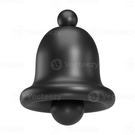 Black Bell 3d Icon 14296366 PNG