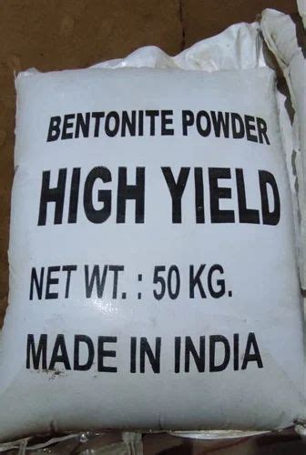 Technical Grade High Yield Bentonite Powder Packaging Type Bag