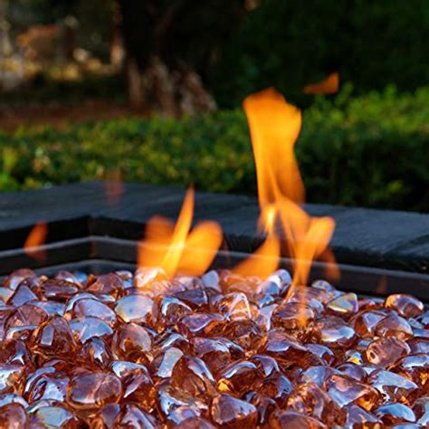 Chilli Cosmos Fire Glass Diamond 1 Inchfire Pit Glass Rocks For Propane Or Gas Fire Pit 10