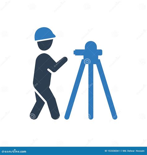 Land Surveyor Icon Stock Vector Illustration Of Land 153338261