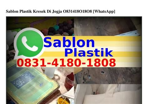 PPT Sablon Plastik Kresek Di Jogja 083l Ꮞl80 l808 WhatsApp