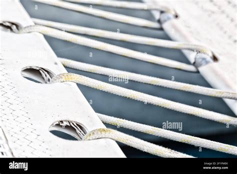 Abstract Texture Of The Plastic Blanket And Rope Stock Photo Alamy
