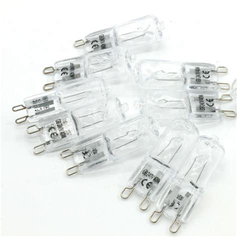 10pcs G9 Halogen Light Bulbs Clear Capsule 240v 25w 40w 60w Watt Replacement Uk Ebay