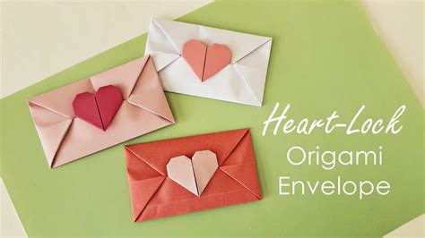 Heart Lock Origami Heart Envelope Origami Heart Envelope Easy