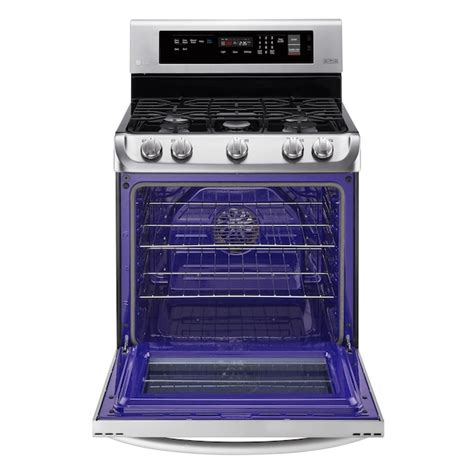 Lg 30 In 5 Burners 63 Cu Ft Convection Oven Freestanding Gas Range Stainless Steel In The