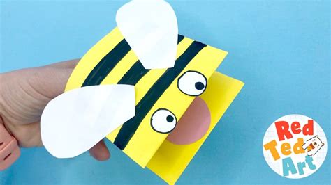 Paper Bee Puppet Easy Paper Hand Puppets Easy Paper Crafts For Kids