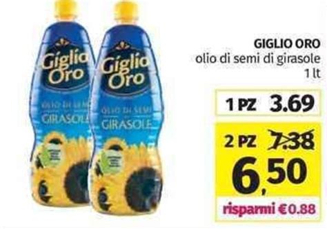 Giglio Oro Olio Di Semi Di Girasole Lt Offerta Di Pam