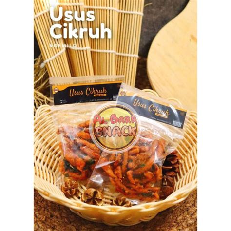 Jual KRIPIK USUS CRISPY PEDAS DAUN JERUK CAMILAN KEMASAN NOCENG MURAH