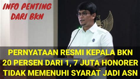 Resmi Dari Bkn Persen Dari Juta Honorer Tidak Memenuhi Syarat