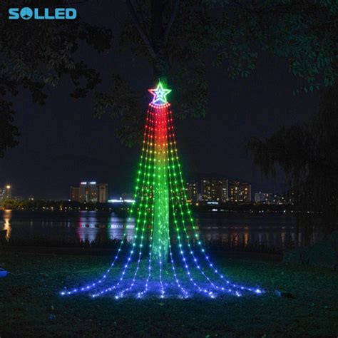 SOLLED Fast Delivery Christmas Star Fairy Light 8 Modes Rgb Waterfall