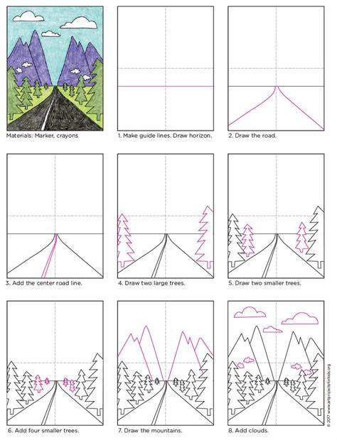 How to draw landscapes in perspective tutorial video and landscape ...