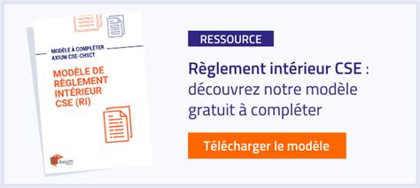 R Glement Int Rieur Cse Guide R Dactionnel Exemples Mod Le Gratuit