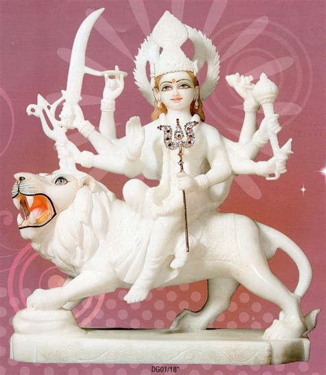 Painted Hindu White Marble Durga Maa Statue Temple At Rs In Jaipur