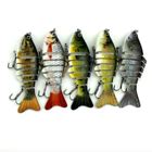 Multi Jointed Fishing Lure Bait Bass Crank Minnow Swimbait Life Like