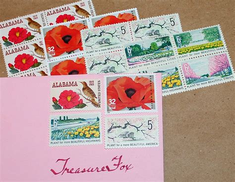 Floral Delight Unused Vintage Postage Stamps Enough To Etsy